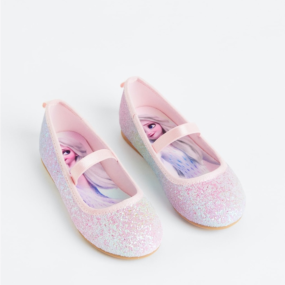 H&M GLITTERY BALLET FLATS Girls 13.5